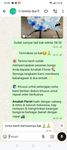 Testimonial Standing Flower banjarbaru